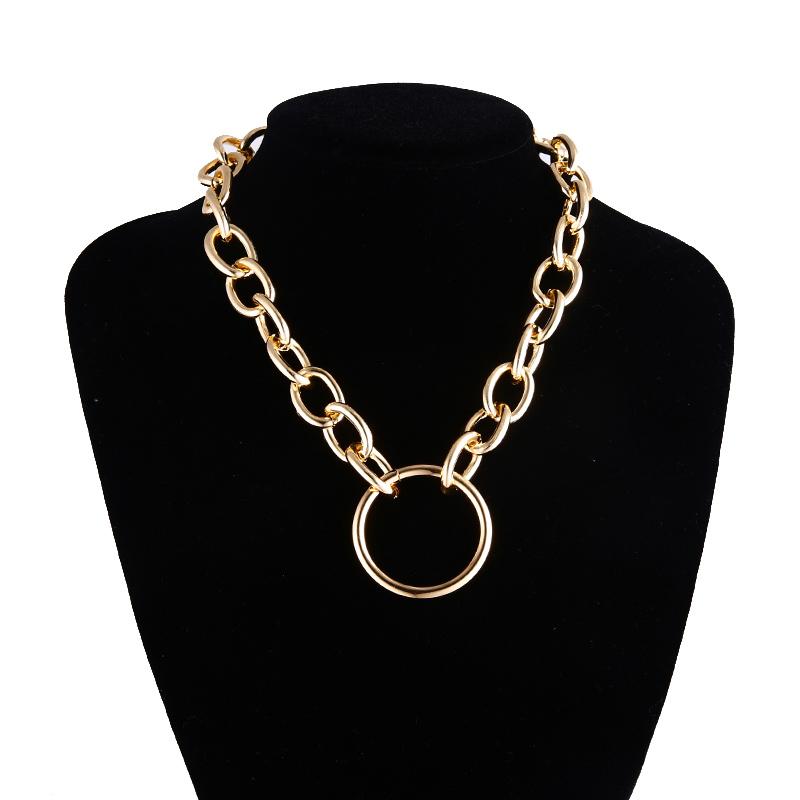 Chain On The Neck Thick Massive Chunky Choker Grunge Girl Chokers Goth Jewelry Kpop Aesthetic Decorations For Women Accessories
