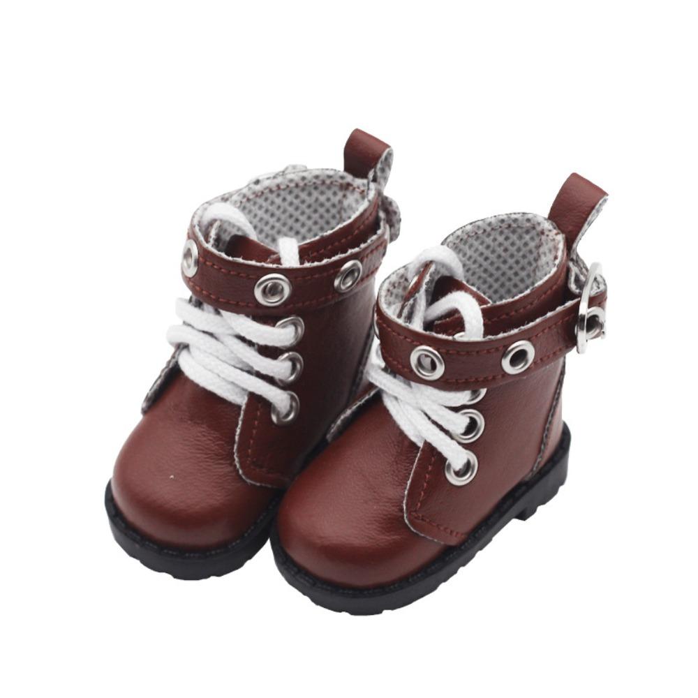 1 Paar leichte Puppen-PU-Lederschuhe PU-Leder 20cm Puppen-Lederstiefel DIY-Puppe