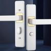 Toilet Door Lock, Aluminum Alloy Indoor Bathroom Door Handle, Single Tongue, Lock Accessories, Furniture Hardware, Keyless