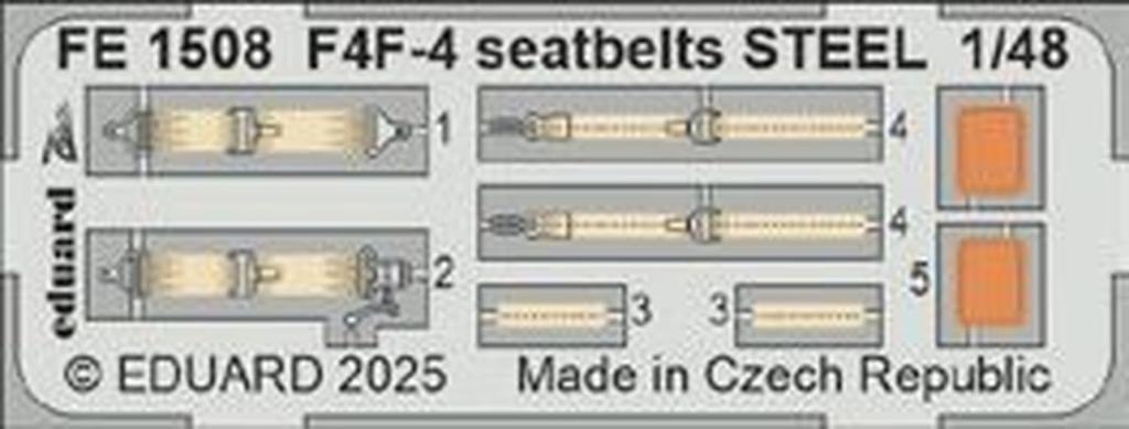 Eduard 1/48 Big Ed F4F-4 Parts Set (for Academy) Plastic Model Kit Parts EDUBIG49448 (Airplane)