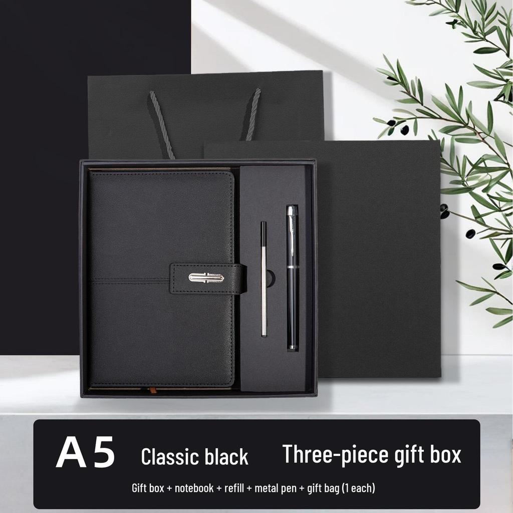 Buckle Business A5 PU Leather Notebook Gift Set with Customizable Logo