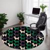 1pc Poodle Pattern Office Round Area Rug, Indoor Mat Suitable for Under Office Chairs Home Decor162