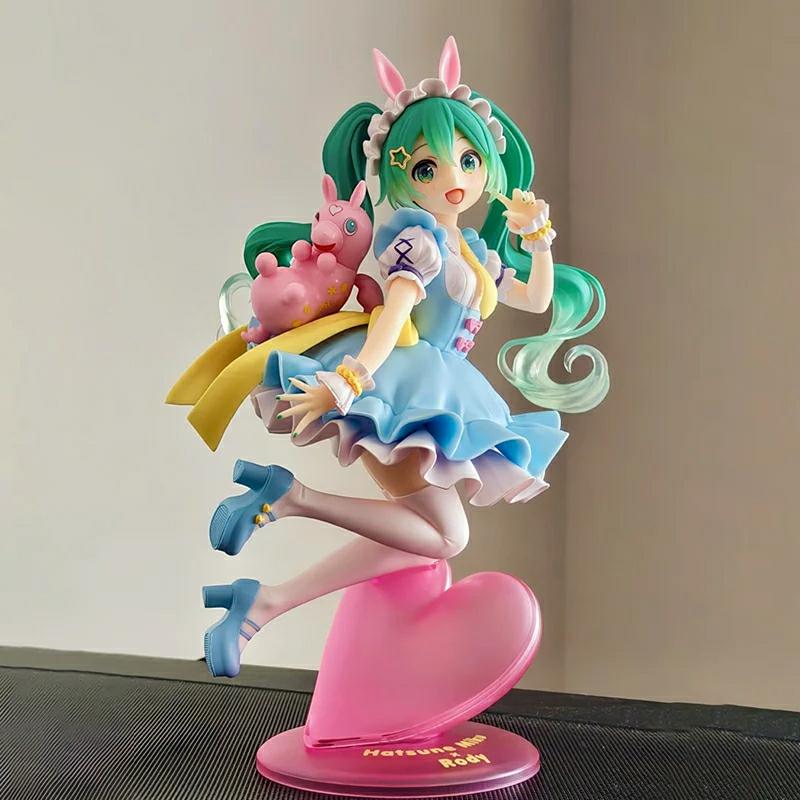 NEW Hatsune Miku Rody Wonderland Anime PVC Action Figurine AMP Fairy Tale Series Collectible Model Toy Birthday Gift for Fans