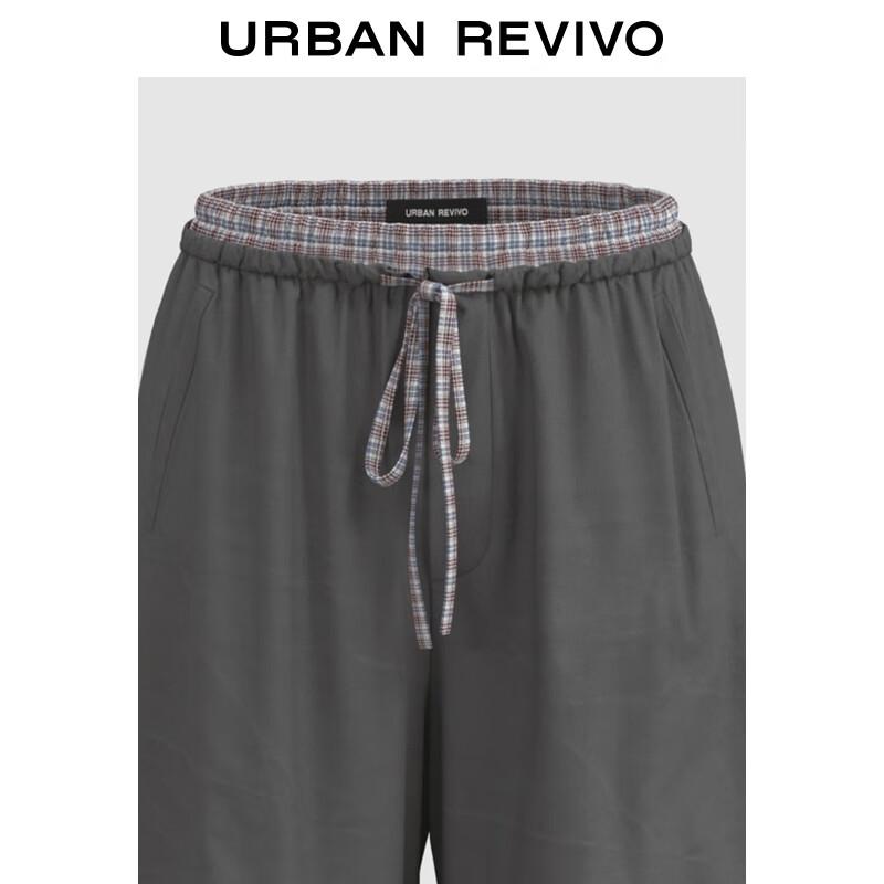 UR Women's Plaid Pleated Drawstring Wide-Leg Pants