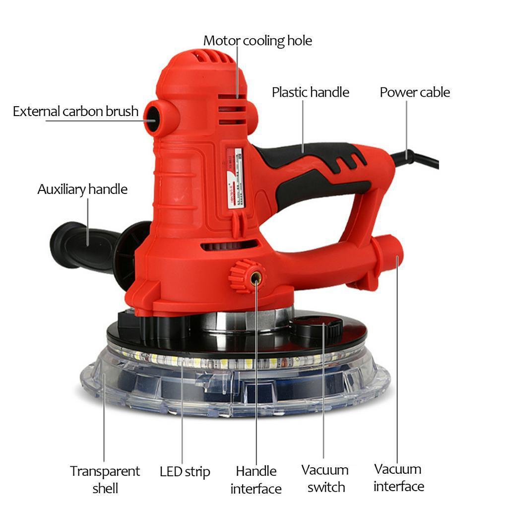 1250W 220V Wall Grinding Machine Lamp Belt Wall Putty Polishing Sandpaper Sander