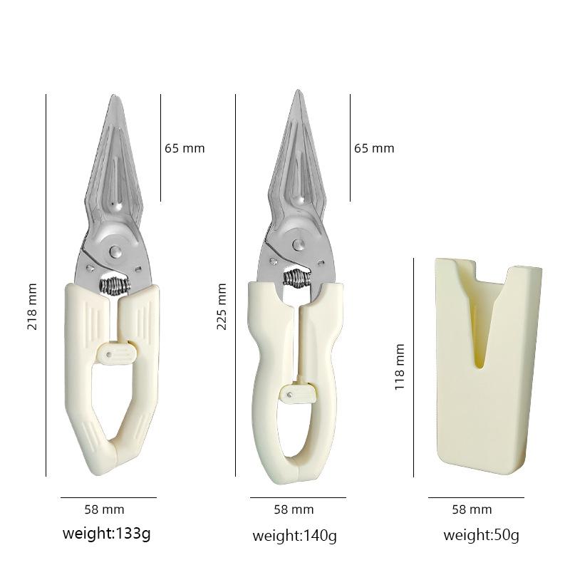 Stainless Steel Kitchen Scissors Powerful Chicken Bone Scissors Seafood Fish Scissors Cooking Tools