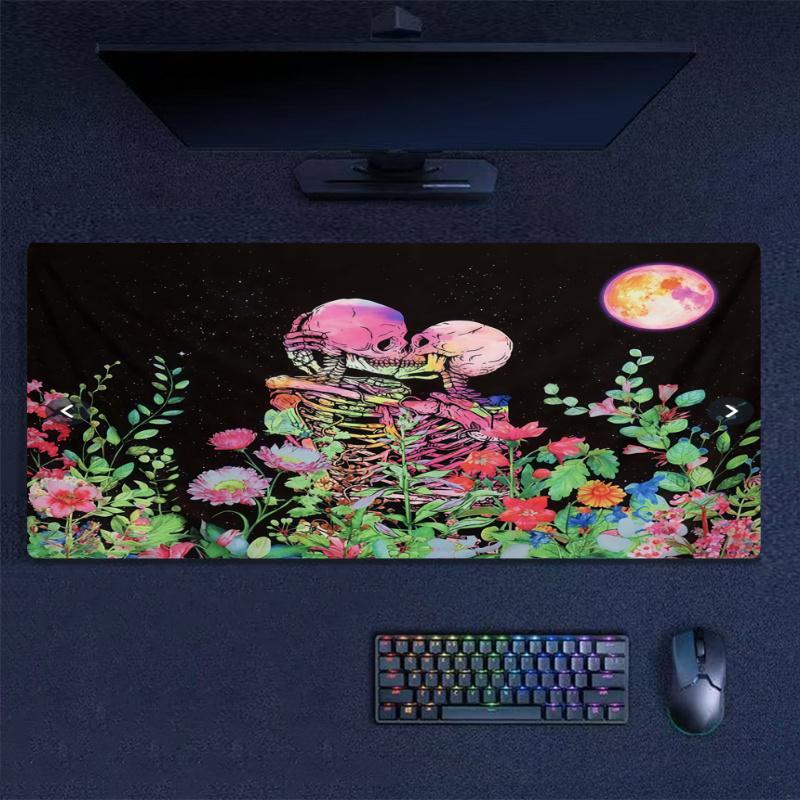 Skull Couple Color Mouse Pad Large Gaming Table Cushion Non-slip Laptop Tablet Big Mousepad XXL Mat Mini PC Playmat With Lock edge
