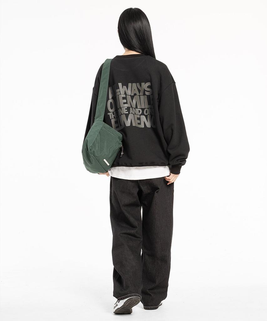 ELIMENO El Oao Oversized Sweatshirt Black (Beige)