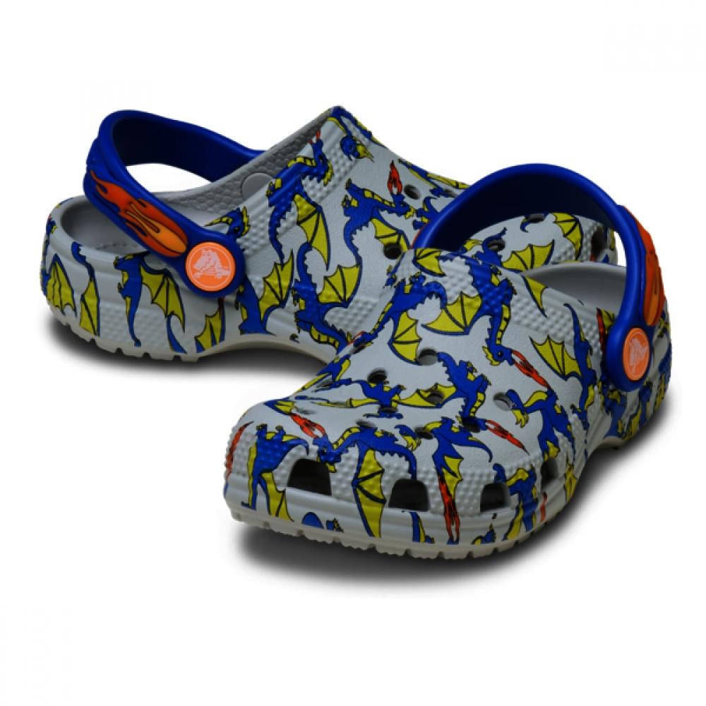 Crocs Kids Classic Dragon Graphic Clog Toddler 212514 1ft C10(165)