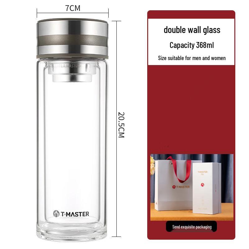 FUGUANG Double-Layer Glass Tea Infuser Cup 368ml