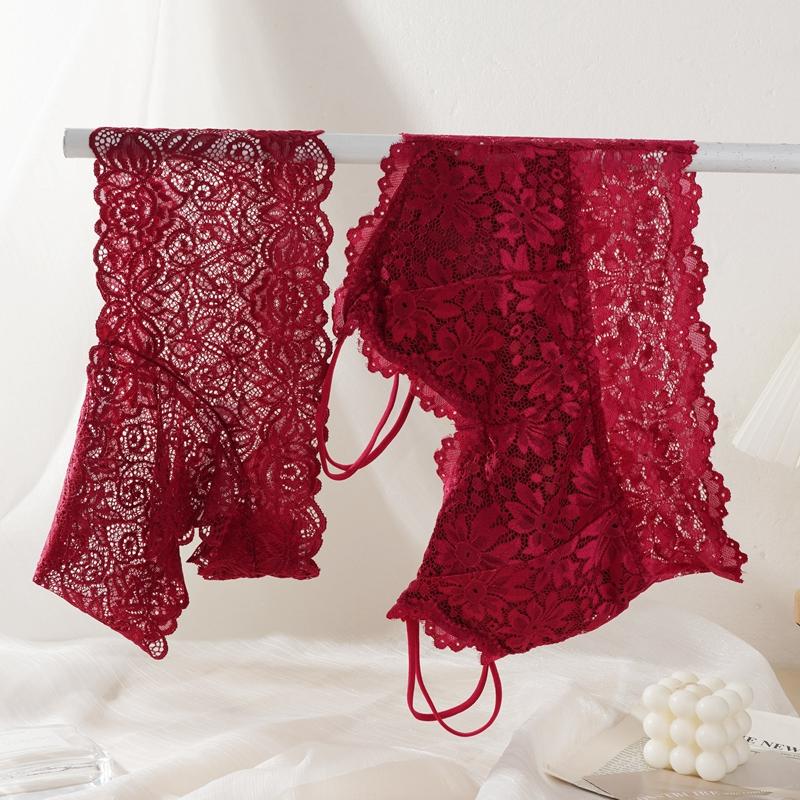 Womens Sexy Lace Bra Suit Solid Set Beautiful Back Lace Wireless Bra Panty Set