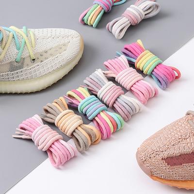 Cotton Round Colorfu Linen Shoe Laces Bold Round Shoelaces for Sneakers Laces Shoes Boot Shoelace Round Shoestrings Accessories