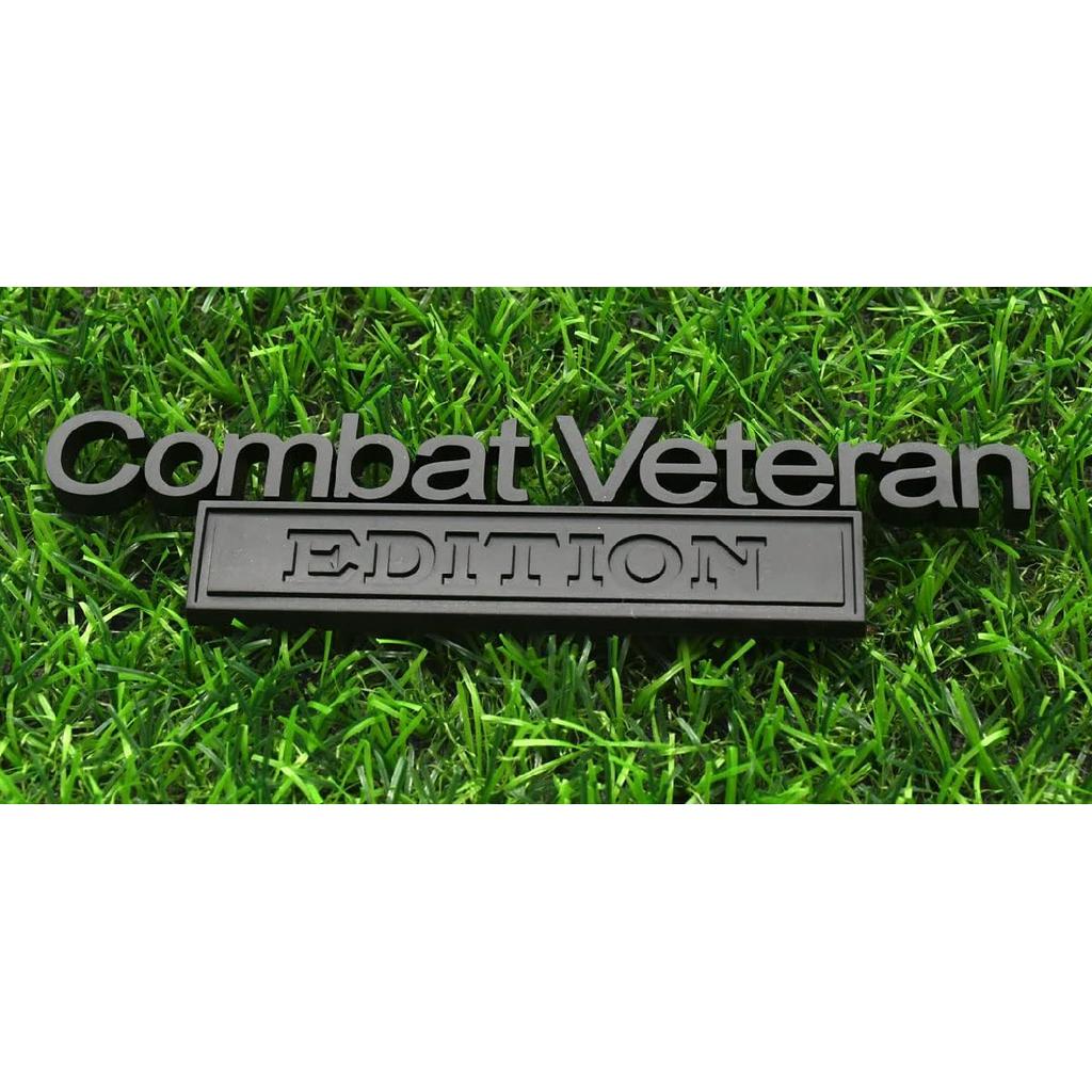 1pc Combat Veteran Edition Emblems 3D Raised Decals Exterior Truck Stickers Fender Veteran Badges Replacement for F150 F250 F350 Chevy Silverado 1500