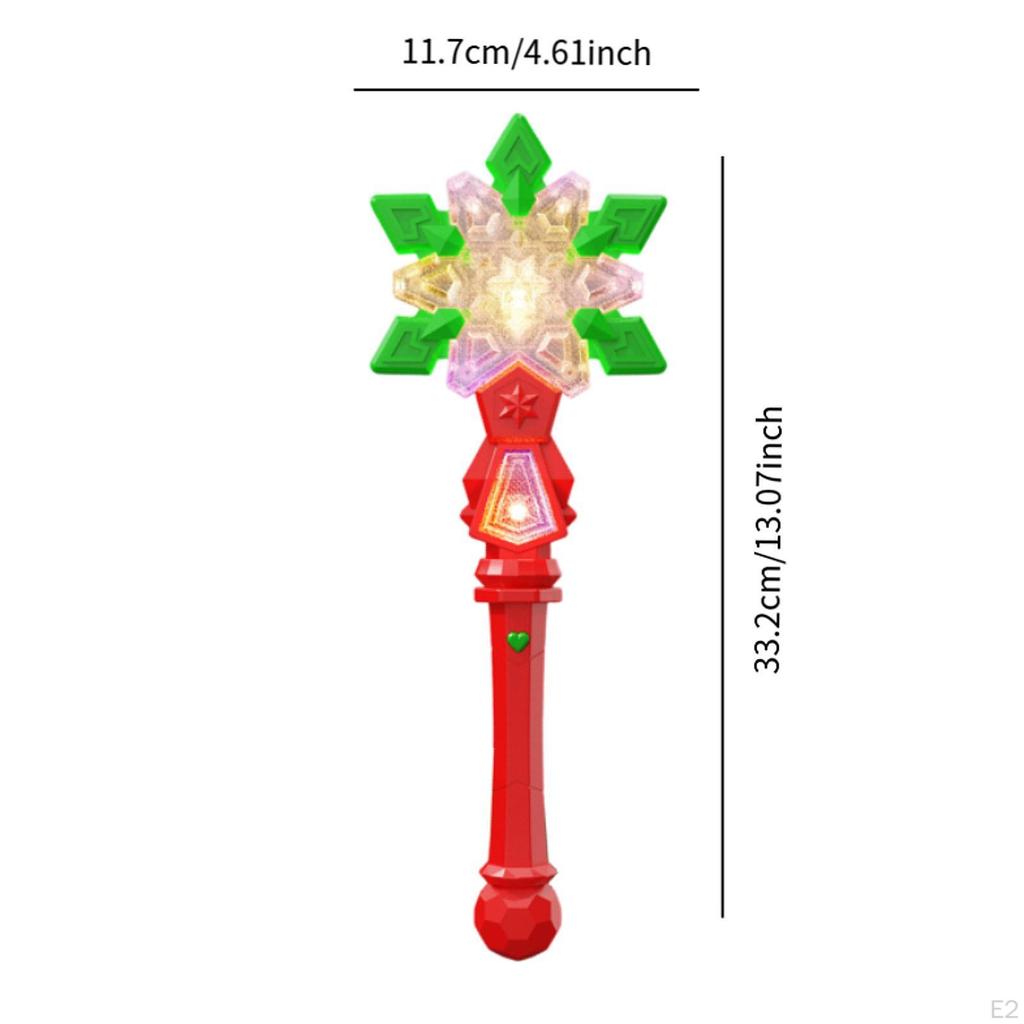 Glowing Snowflake Wand, Led Up Princess Stick Angel Wand for Christmas