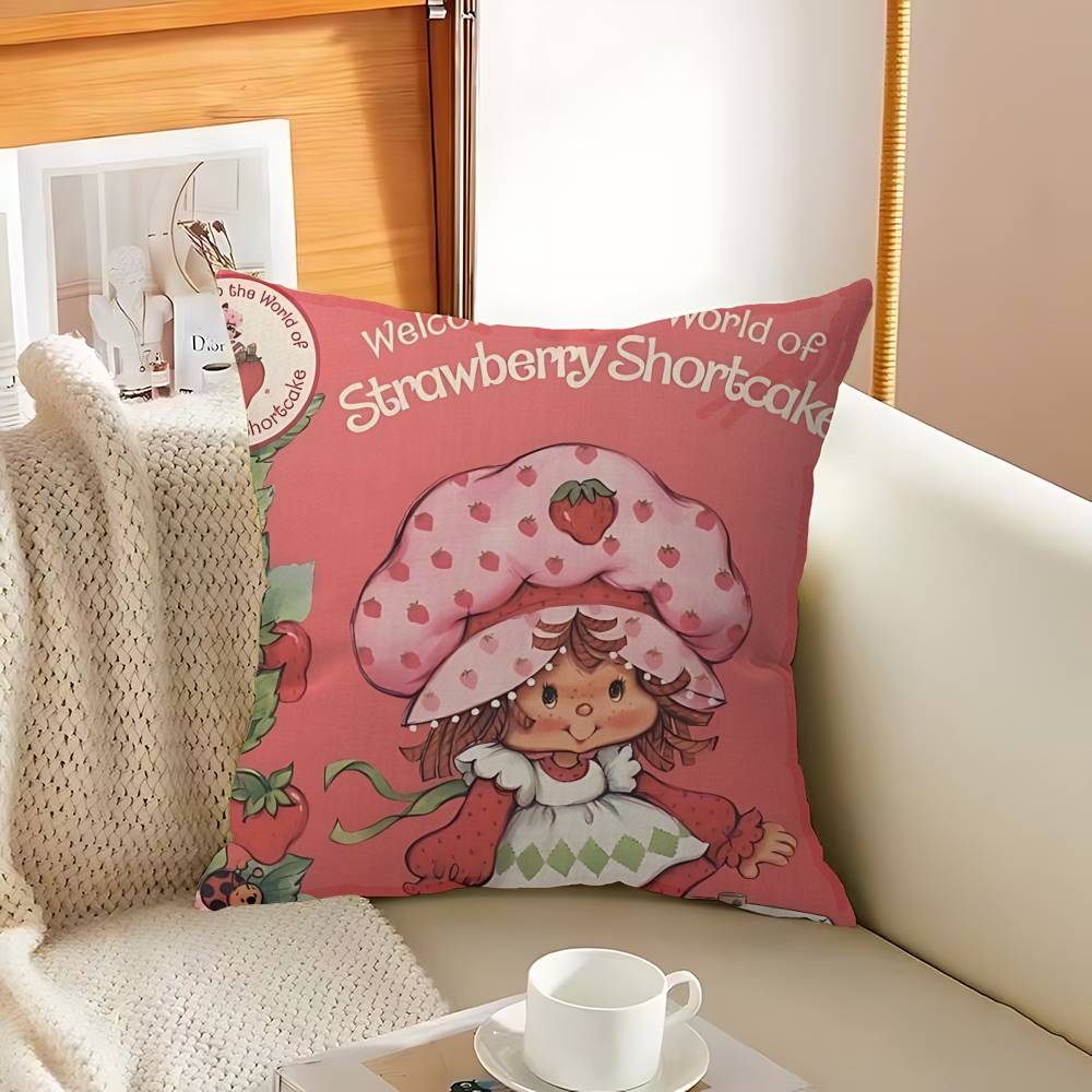 Classic Animation S-Strawberry S-Shortcake Cushion Cover Inches Farmhouse Decor Home Throw Pillow Covers For Couch Decorations
