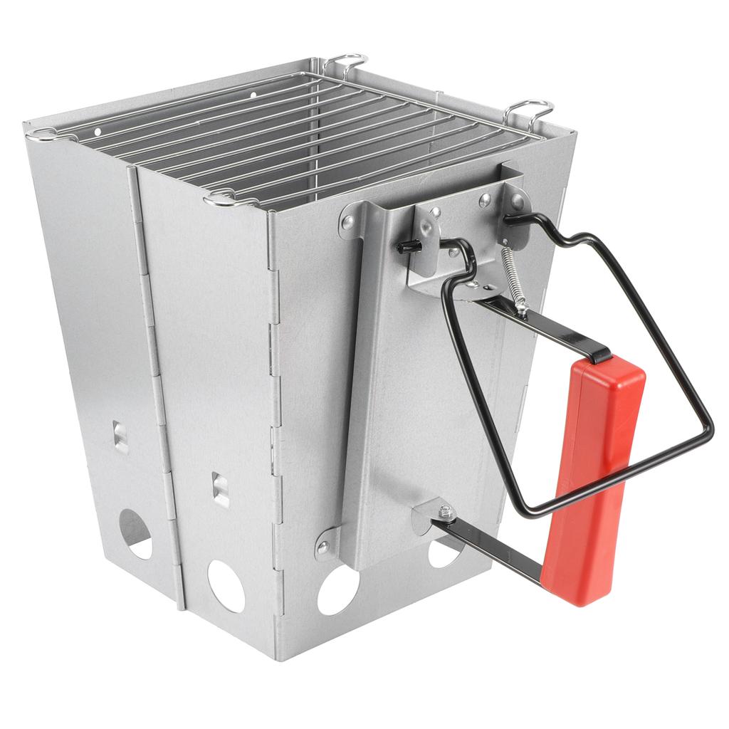 Folding Camp Burning Stove Stainless Steel Portable Camping BBQ Grill with Storage Bag