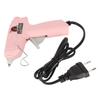 Hot Melt Glue Machine 20W Mini DIY Hot Glue Tool with 50 7mm Glue Sticks for Home School 110‑240V Pink EU Plug