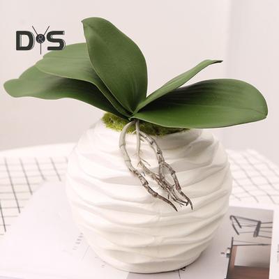 Pianta artificiale Farfalla Orchidea Foglia Fai da te Home Office Desktop Bonsai Decor