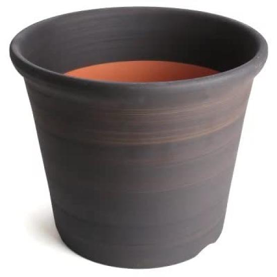 KANEYOSHI Ceramic Flower Size Made In Japan with Reliable Domestic Quality Mikawa-yaki Pot, S-Pot, Brown, 10,