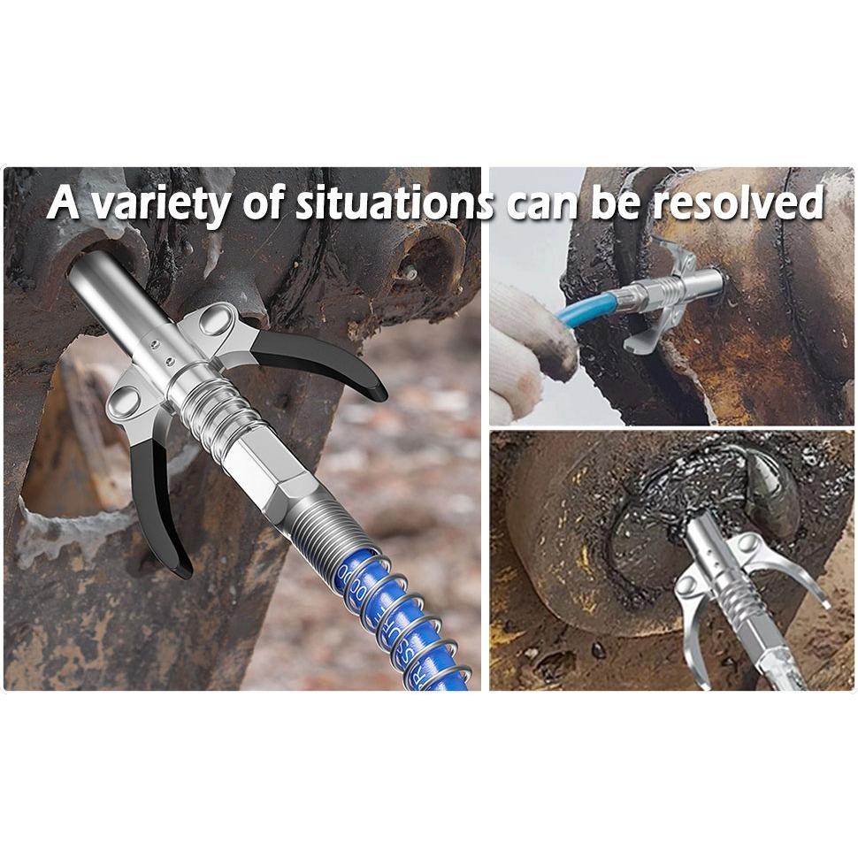 Coupling G Coupler, Double Handle Grease Gun for All Types of Grease Guns, G Grease Gun Mouthpiece, Less Effort, Easy To Attach and Remove