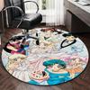 1 Stück Anime Cartoon Design Sailor Moon Runder Teppich Bürostuhlmatte, Rutschfester Teppich für Heimdekoration, Wohnzimmer, Schlafzimmer, Spielzimmer