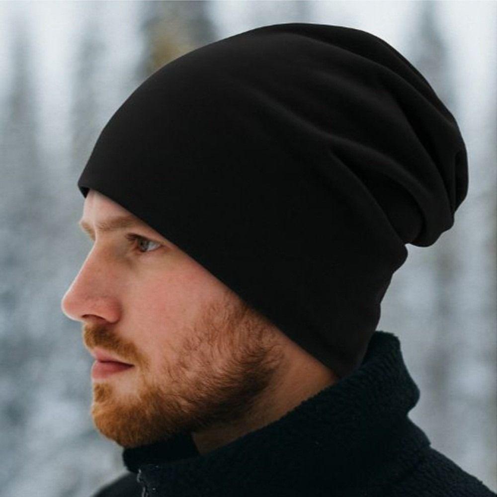 Elastic Winter Sport Cap Stacked Outdoor Warm Hat Sport Bonnet Winter Cycling Running Hats  Unisex