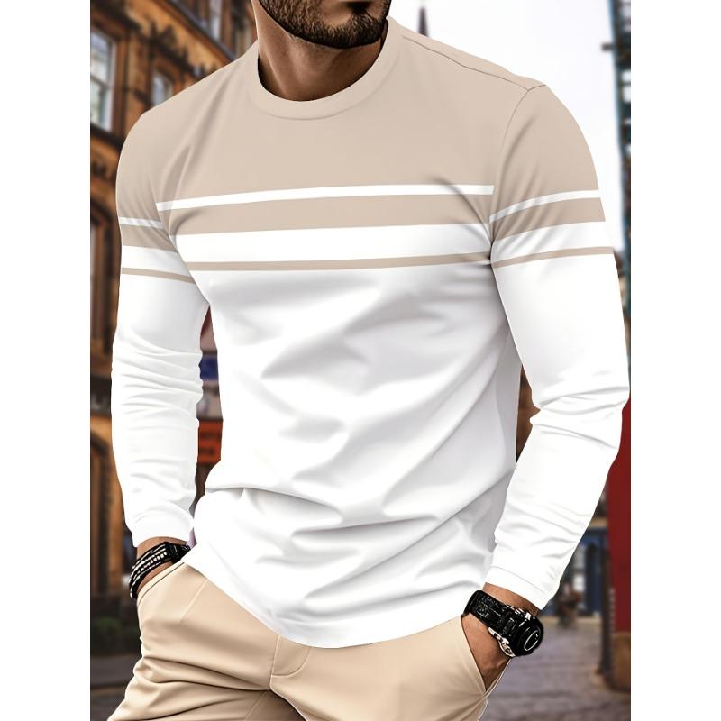 Men's Fashionable Casual Round Neck Long Sleeves