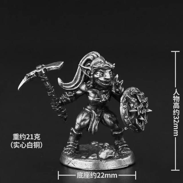 Ancient Goblin Warriors Soldier Model Action Figures Metal Toys Gifts Board Game Piece Desktop Car Interior Ornament Accessories