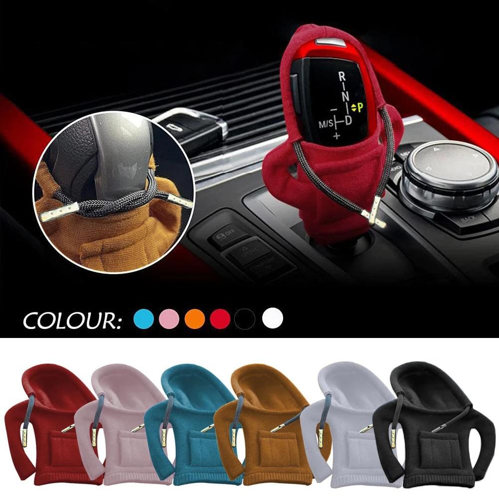 Hanorace de modă Capac butonului schimbătorului de viteze pentru mașină, mâner manual, decor pentru schimbarea vitezelor de viteză Huse pentru hanorace, accesorii automate pentru interiorul mașinii