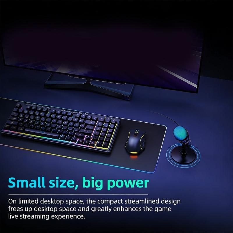 High Sensitivity Professional Dynamic Microphone for Streaming Computer Recording Mic Noise Reduction for Recording