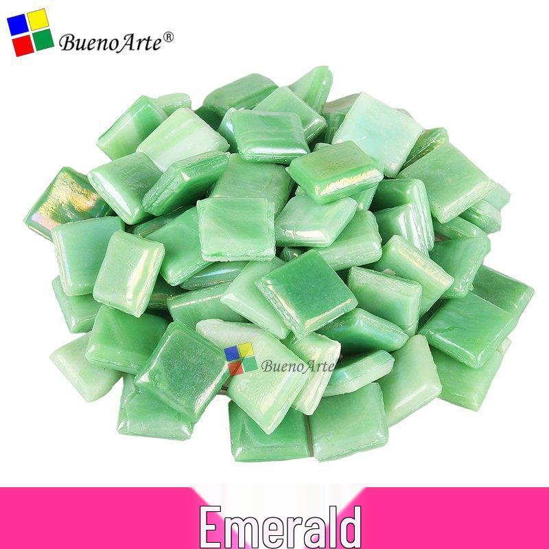 260 Stück 1 cm Transparente Eisjade Mosaik Glasperlen für DIY Kerzenhalter Basteln