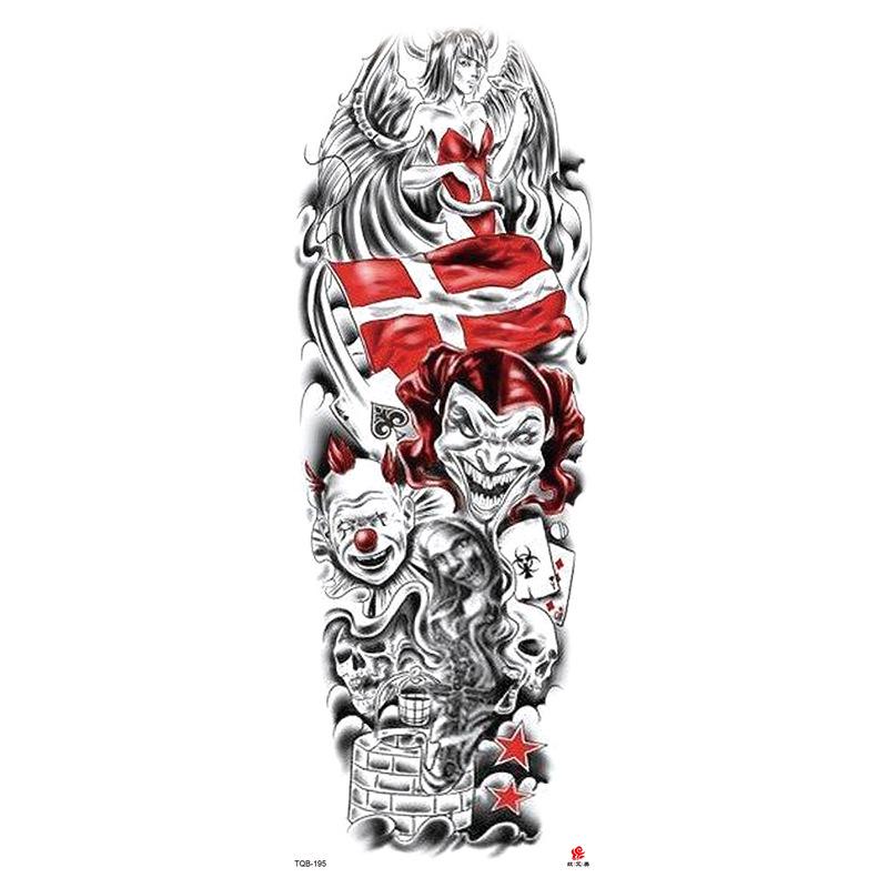 Waterproof Full Arm Flower Tattoo Stickers