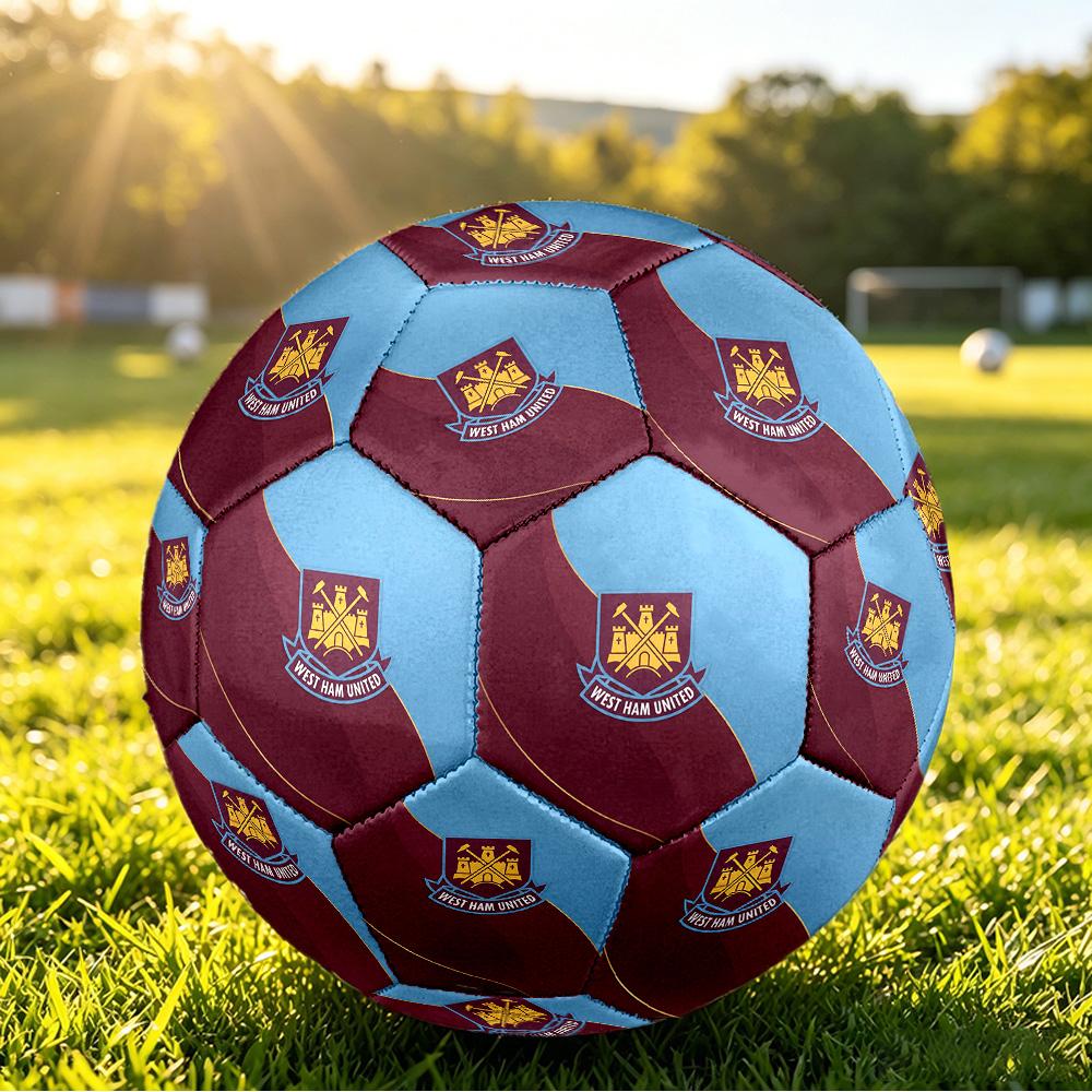 West Ham United FootballPrinted Size 5 Soccer Bootball, Anti Slip Adult Match Football Souvenir for Football Fans
