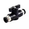 BUC-6 Black Pneumatic Quick Coupling Manual Valve Steering Switch Manual Ball Valve Air Hose 4 6 8 10 12mm