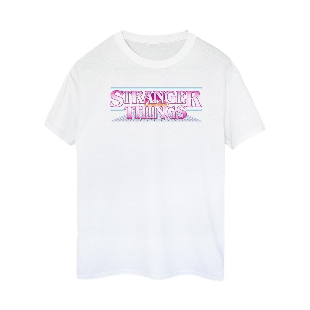 Netflix Womens/Ladies Stranger Things Retro Title Cotton Boyfriend T-Shirt
