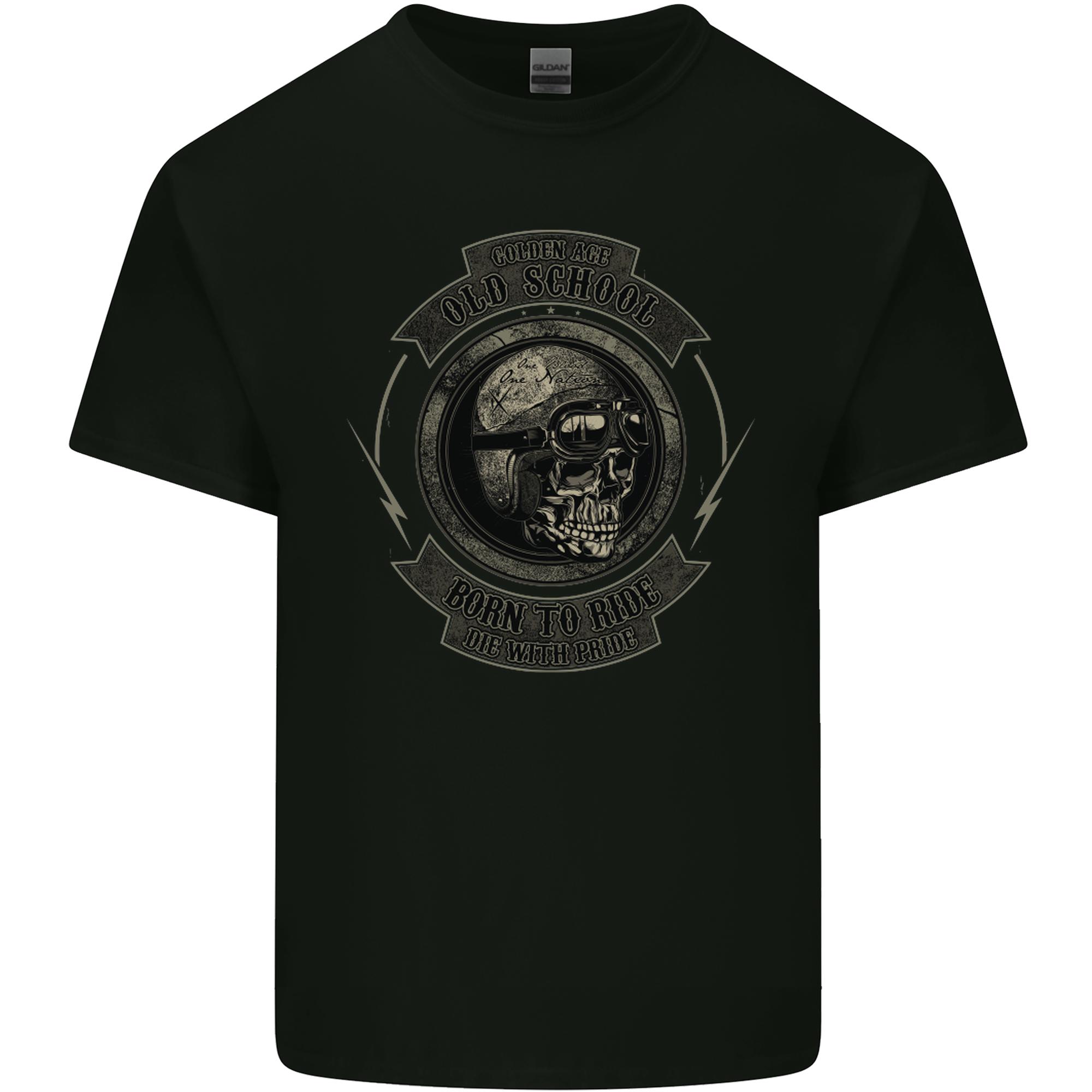 Old School Motorcycle Motorbike Biker Unisexs Light Cotton TShirt S