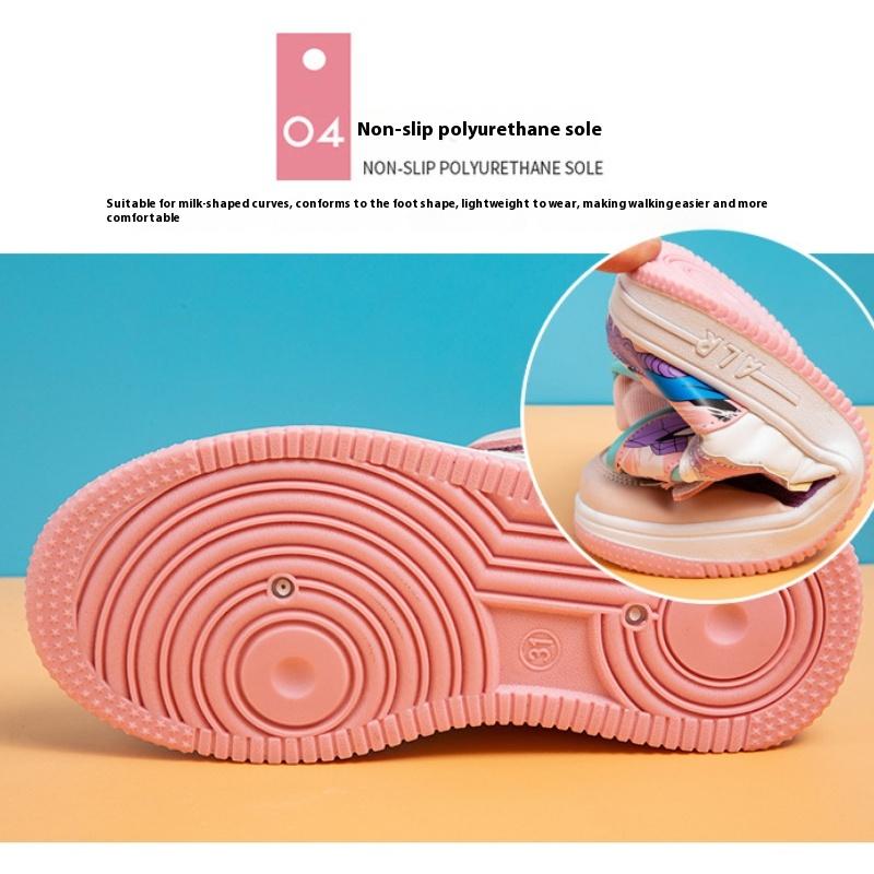 Pavasara un rudens jauna stila studentu ādas ikdienas apavi, multfilmu zēnu un meiteņu mīksto zoli sporta apavi