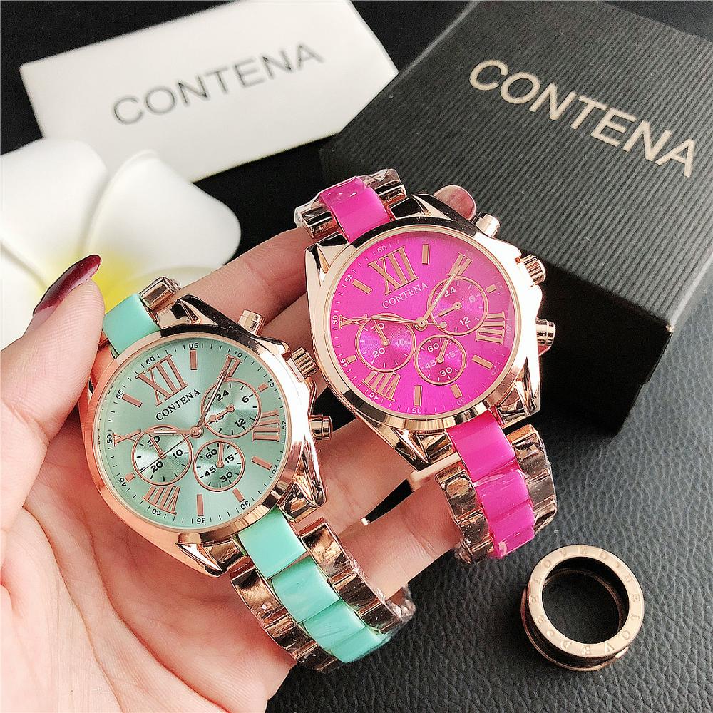 Top Luxusmarke Roségold Quarz Damenuhr Damenmodeuhr Damenarmbanduhren Damenuhr Relogio Feminino Masculino
