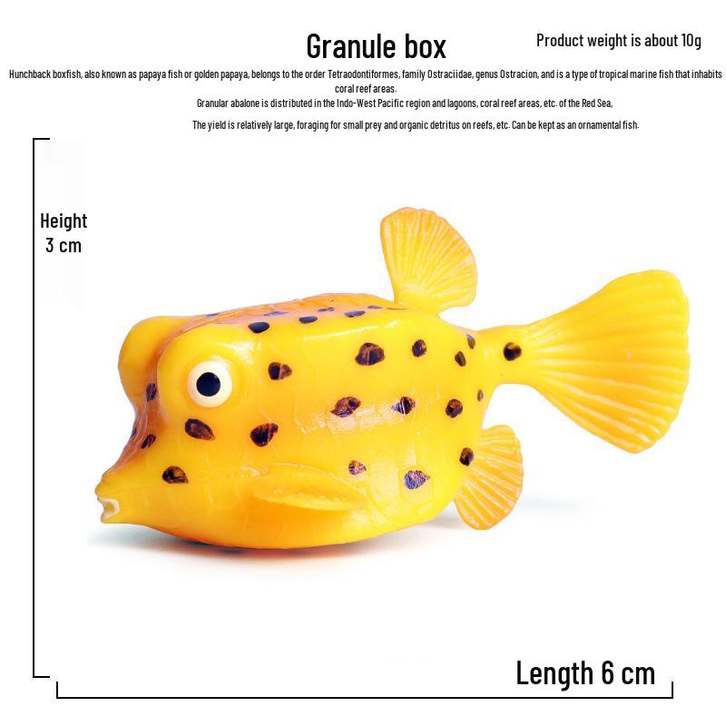 Marine Animal Simulation Models: Blue Whale, Dolphin, Manatee, Manta Ray, Boxfish - Children's Toys & Ornaments