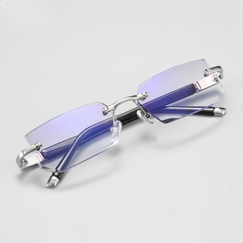 Reading Glasses for Men Women Transparent Blue Light Blocking Eyeglasses with Edgeless Design Diopter +1.0 To +4.0