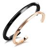 Popular Brand Matching Bangle Bracelets for Men and Made of Titanium and Stainless Twisted Bangle In Pink Gold and Black Women, Steel, Simple,