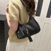 2024 New Fashionable French Style Simple Texture Atmosphere Bag For Women Street Trend Pu Shoulder Bag