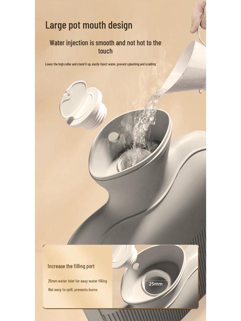 Thickened Water-Filled Hot Water Bottle & Hand Warmer with Removable Cover