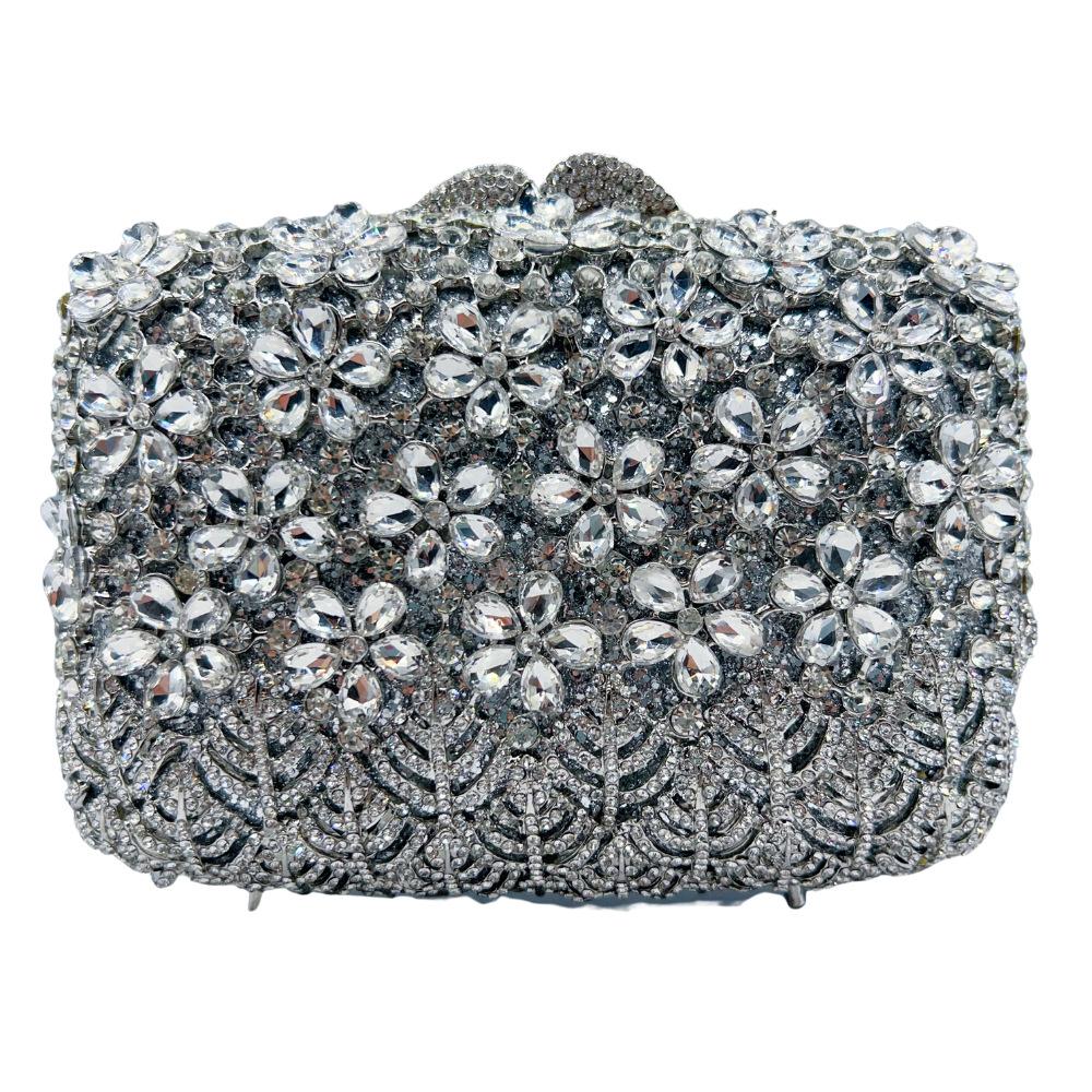 Stone Bag New Lilac Inlaid with Diamonds Dinner Bag Banquet Party Wedding Diamond Women Bag