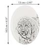 Tibetansk Mastiff, Do khyi - mindeplade med et billede af en hund, gravsten med et tryk, personlig oval plade fra mærket Art-Dog
