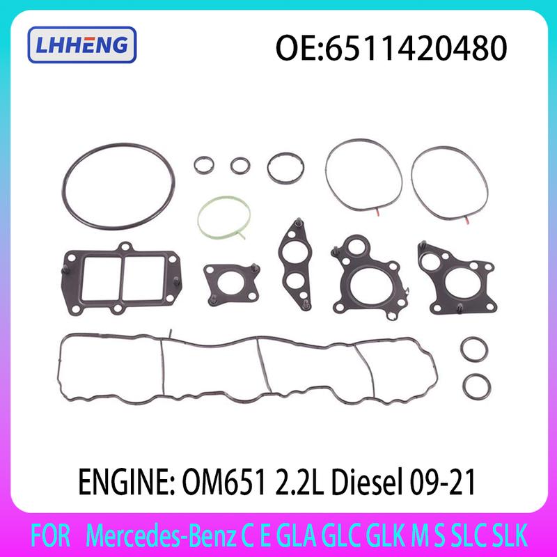 Kit Guarnizioni Radiatore Olio per Mercedes-Benz OM651 2.2L Diesel 2.2 L T C E GLA GLC GLK M S SLC SLK W176 X204 W447 6511801310