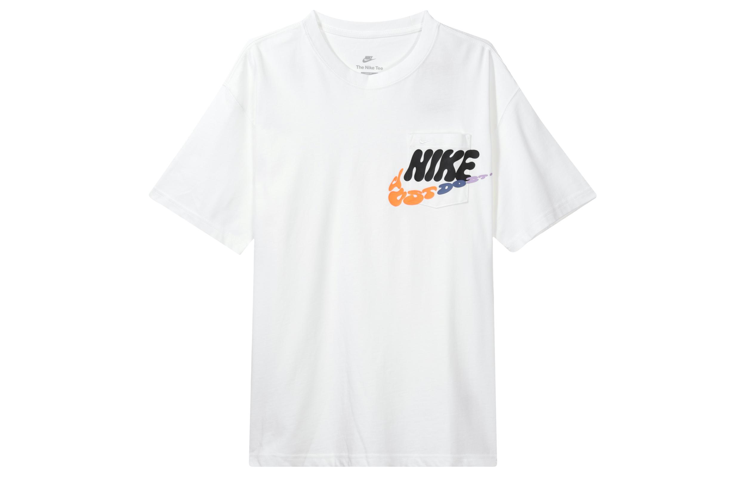 

Nike T Shirts Men s White Crew Neck Moderate Straight Fit DJ1344-100 XXL