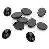 Natural Black Agate Stone Cabochon Tiger Eye Oval Spacers Beads For Handmade Ring Pendant Jewelry Finding Materials