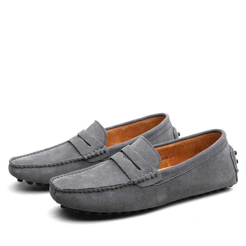 Fashion Men Casual Shoes Fashion Men Shoes Handmade Suede Genuine Leather Mens Loafers Moccasins Slip On Men's Flats Male Driving Shoes