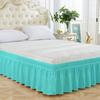 Solid Color Elastic Ruffle Bed Skirt Wrap Around Style Comfortable Fade Resistant Bed Cover Without Surface Twin Queen King Size
